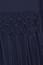 Carica l'immagine nel visualizzatore di Gallery, Abito neonata blu navy girocollo