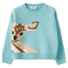 Carica l'immagine nel visualizzatore di Gallery, Maglione in lana con cerbiatto