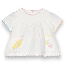 Carica l'immagine nel visualizzatore di Gallery, Blusa svasata con ricamo