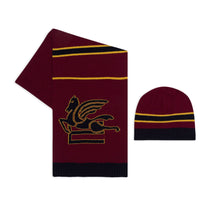 Carica l'immagine nel visualizzatore di Gallery, Sciarpa e berretto con motivo Pegaso