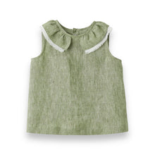 Carica l'immagine nel visualizzatore di Gallery, Camicia in lino melange verde salvia