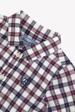 Carica l'immagine nel visualizzatore di Gallery, Camicia neonato madreperla in cotone a scacchi