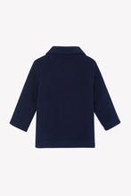 Carica l'immagine nel visualizzatore di Gallery, Cappotto neonato blu navy in lana