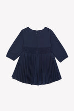 Carica l'immagine nel visualizzatore di Gallery, Abito neonata blu navy girocollo