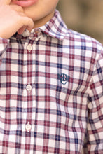Carica l'immagine nel visualizzatore di Gallery, Camicia neonato madreperla in cotone a scacchi