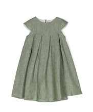Carica l'immagine nel visualizzatore di Gallery, Abito verde a manica corta da bambina