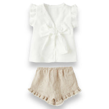 Carica l'immagine nel visualizzatore di Gallery, Completo neonata due pezzi in lino