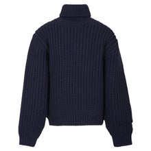 Carica l'immagine nel visualizzatore di Gallery, Maglione blu con collo alto