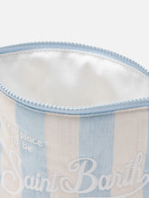 Carica l'immagine nel visualizzatore di Gallery, POCHETTE ALINE SOFT IN COTONE LINO CON STAMPA A RIGHE
