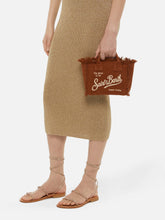 Carica l'immagine nel visualizzatore di Gallery, BORSA MINI VANITY IN LINO MARRONE