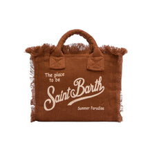 Carica l'immagine nel visualizzatore di Gallery, BORSA MINI VANITY IN LINO MARRONE