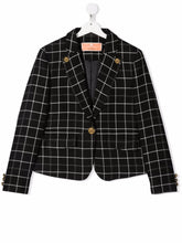 Carica l'immagine nel visualizzatore di Gallery, Elisabetta Franchi La Mia Bambina Blazer monopetto a quadri