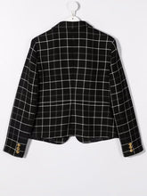 Carica l'immagine nel visualizzatore di Gallery, Elisabetta Franchi La Mia Bambina Blazer monopetto a quadri