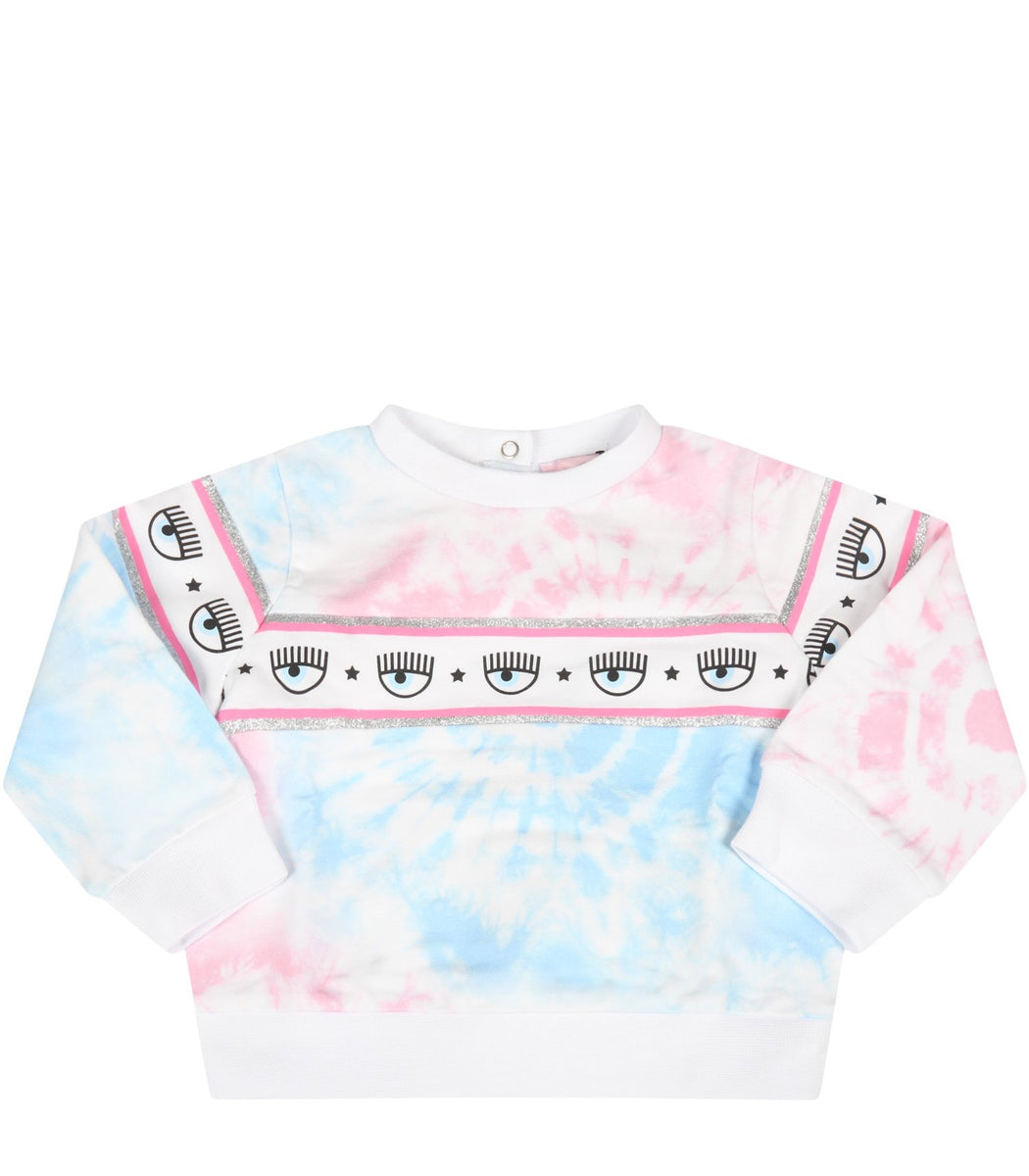 CHIARA FERRAGNI Felpa multicolor per bambina con iconici occhi Ali Baba Boutique Kids
