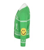 Carica l'immagine nel visualizzatore di Gallery, PHILOSOPHY Cardigan verde per bambini con smile