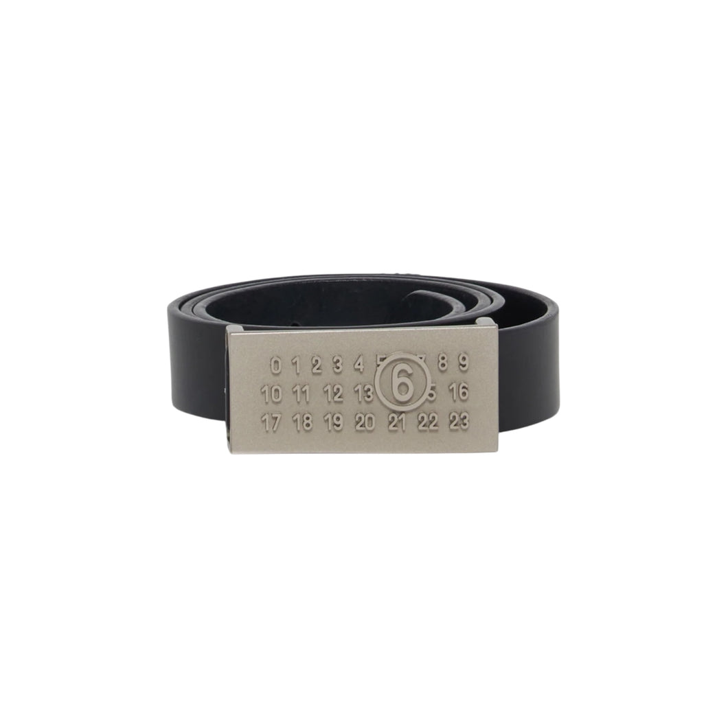 Cintura in pelle con numeric logo