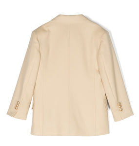 Blazer a doppiopetto beige