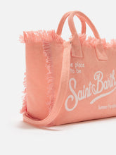Carica l'immagine nel visualizzatore di Gallery, BORSA COLETTE ARANCIONE IN CANVAS CON FRANGE
