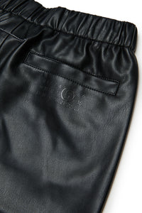 Pantaloni in ecopelle con zip