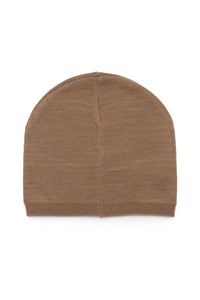 Berretto beanie in misto lana con logo