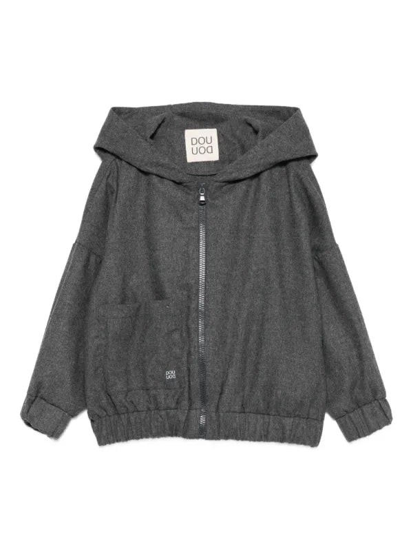Giacca con zip e cappuccio