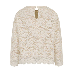 Maglia avorio in pizzo