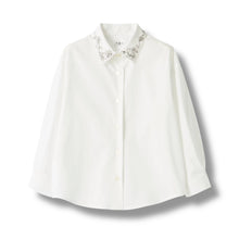 Carica l&#39;immagine nel visualizzatore di Gallery, Camicia con ricami floreali e paillettes
