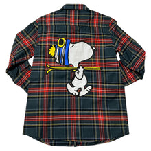 Carica l&#39;immagine nel visualizzatore di Gallery, Camicia scozzese flannel Snoopy ski tartan
