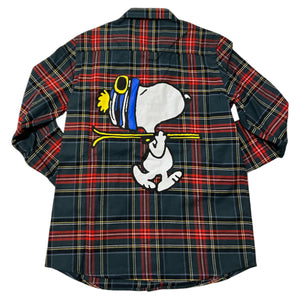 Camicia scozzese flannel Snoopy ski tartan