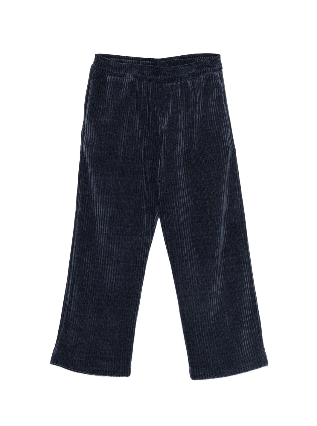 Pantaloni blu in velluto a coste