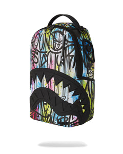 ZAINO SPRAYGROUND GRAFFITI SHARKMOUTH THROWS DLXSV BACKPACK MULTICOLOR