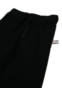 Pantaloni in maglia misto lana