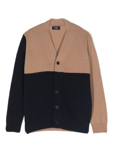 Il Gufo Cardigan con design color-block