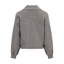 Carica l'immagine nel visualizzatore di Gallery, Cardigan knit grigio

