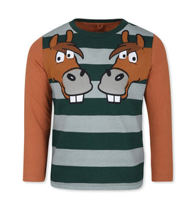 T-shirt stampa cavallo