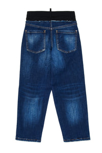 Jeans regular in doppio tessuto