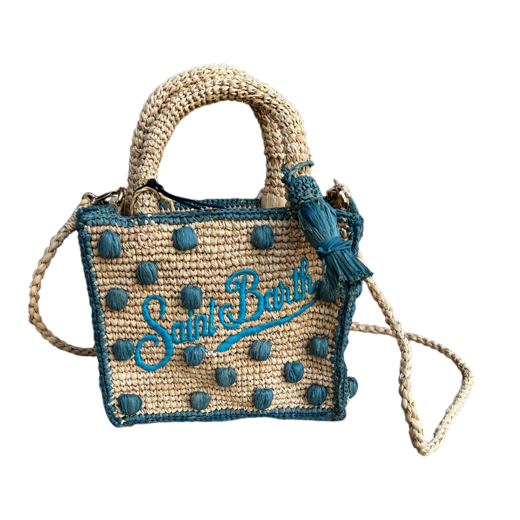 Borsa vanity mini raffia