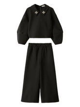 Carica l&#39;immagine nel visualizzatore di Gallery, completo nero felpa e pantalone
