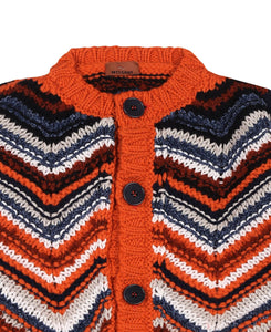 Cardigan neonato con motivo a zigzag