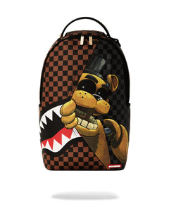 ZAINO SPRAYGROUND 5 NIGHTS AT FREDDYS SNEAK GOLDEN FREDDY DLXSV BACKPACK MARRONE