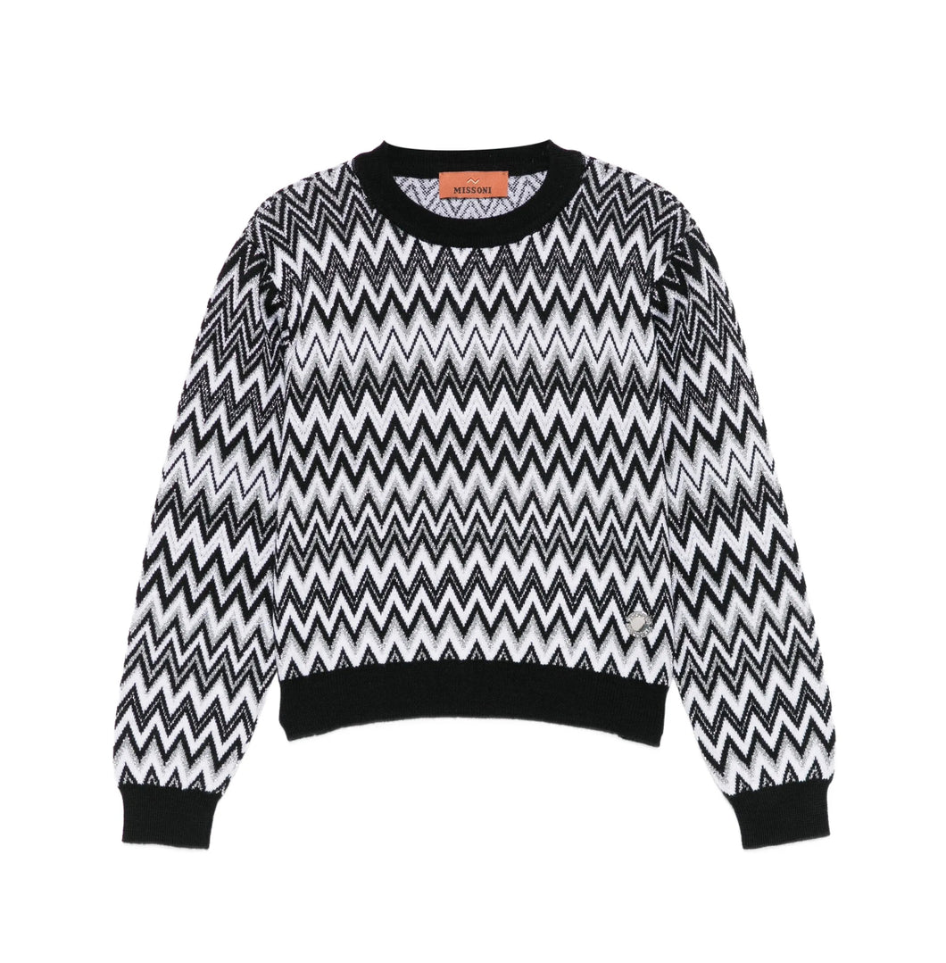 Maglione con motivo a zigzag