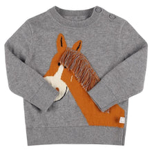 Carica l&#39;immagine nel visualizzatore di Gallery, Maglione neonato tema horse
