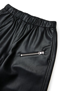 Pantaloni in ecopelle con zip