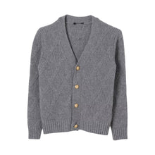 Carica l'immagine nel visualizzatore di Gallery, Cardigan in cashmere a rombi
