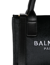 Carica l'immagine nel visualizzatore di Gallery, Borsa tote nera con logo ricamato
