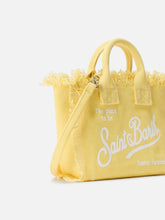 Carica l'immagine nel visualizzatore di Gallery, BORSA VANITY MINI IN CANVAS GIALLO CHIARO TINTA UNITA
