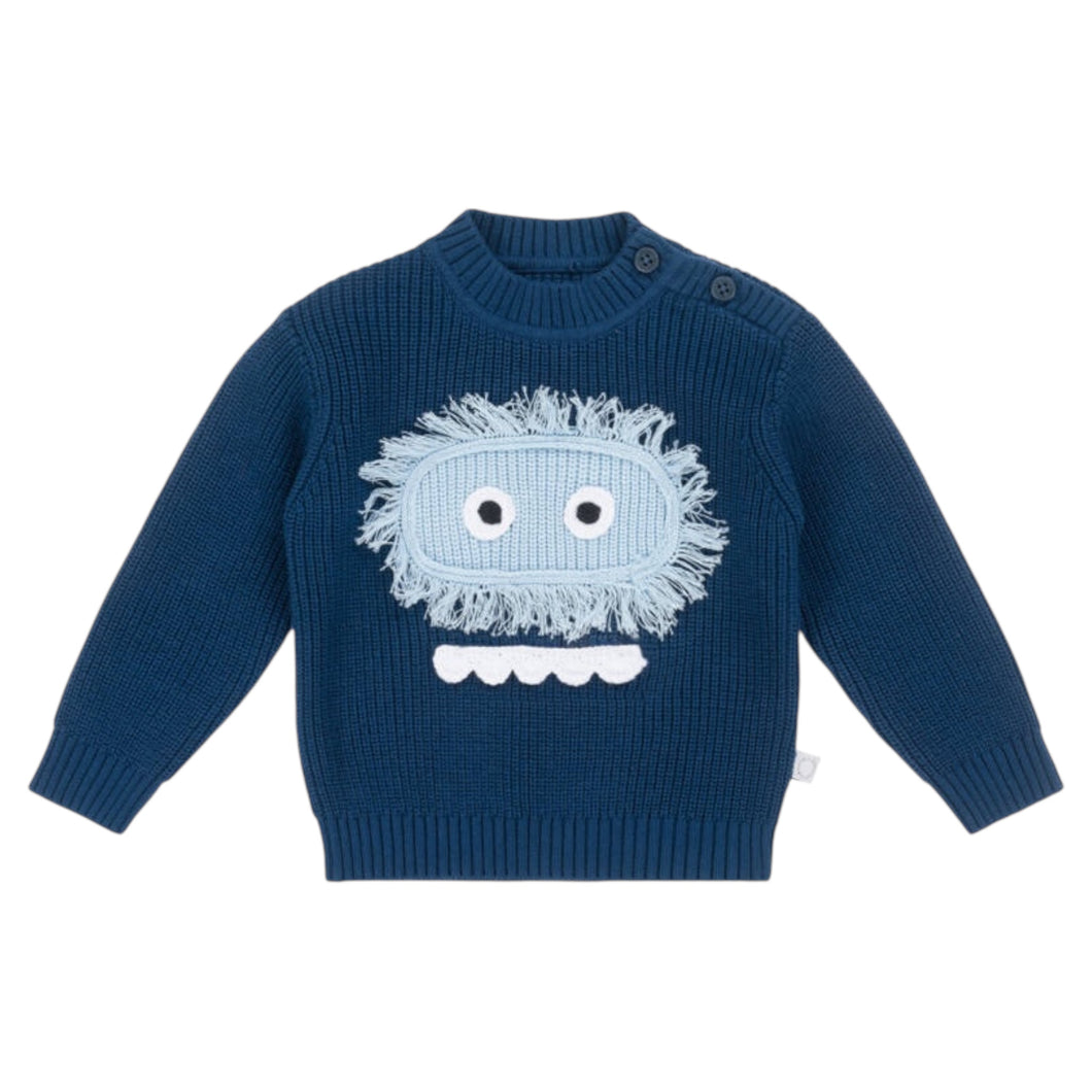 Maglione monster face neonato