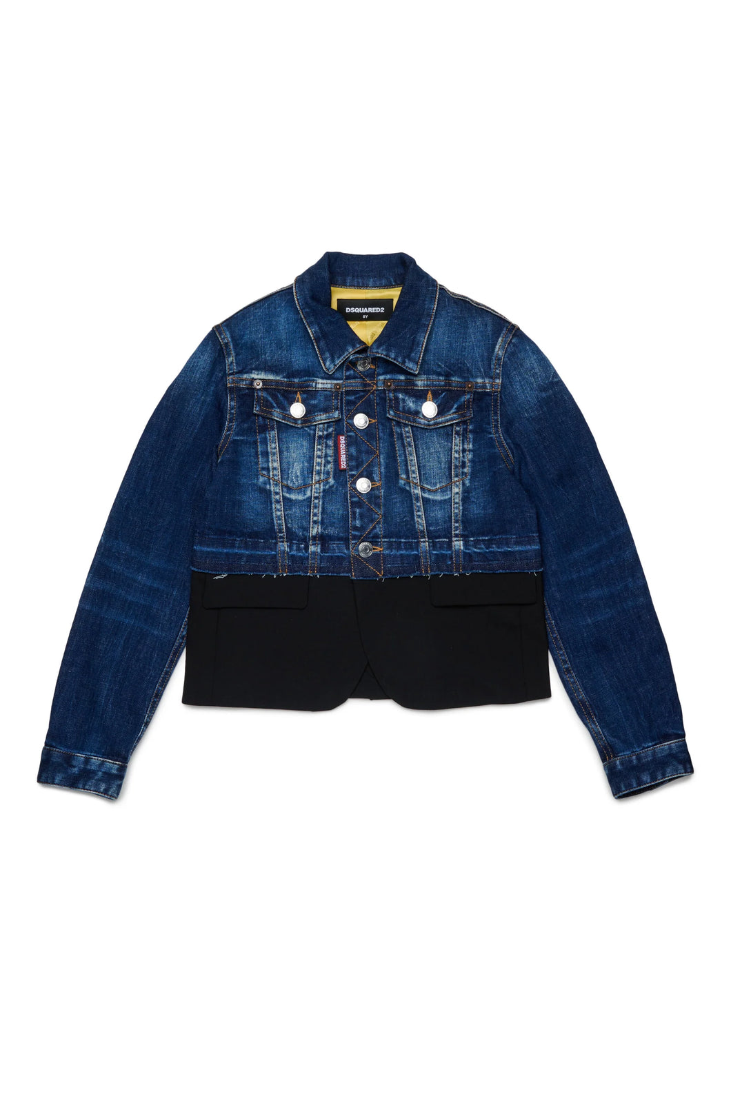 Giacca in denim e fresco di lana