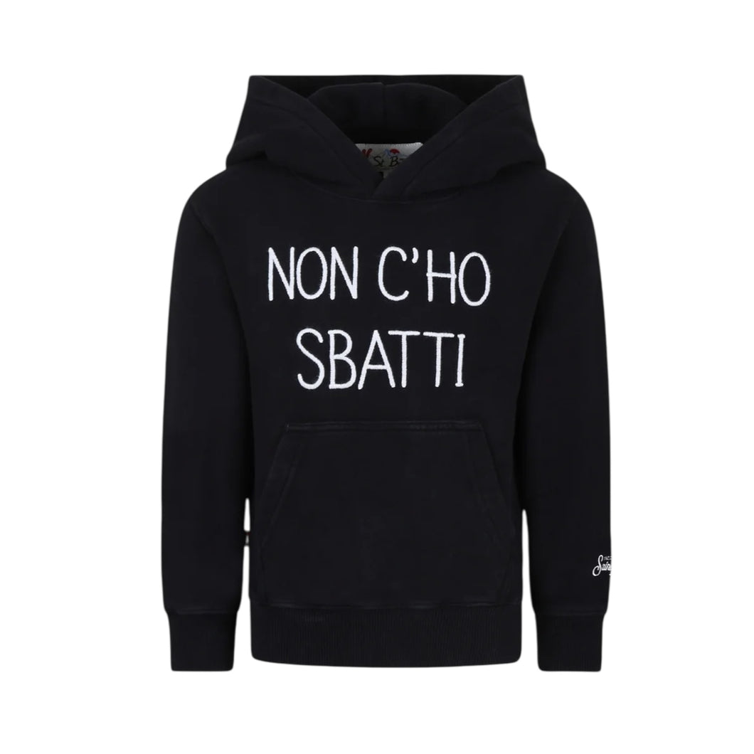 Felpa con cappuccio ‘’non c’ho sbatti”