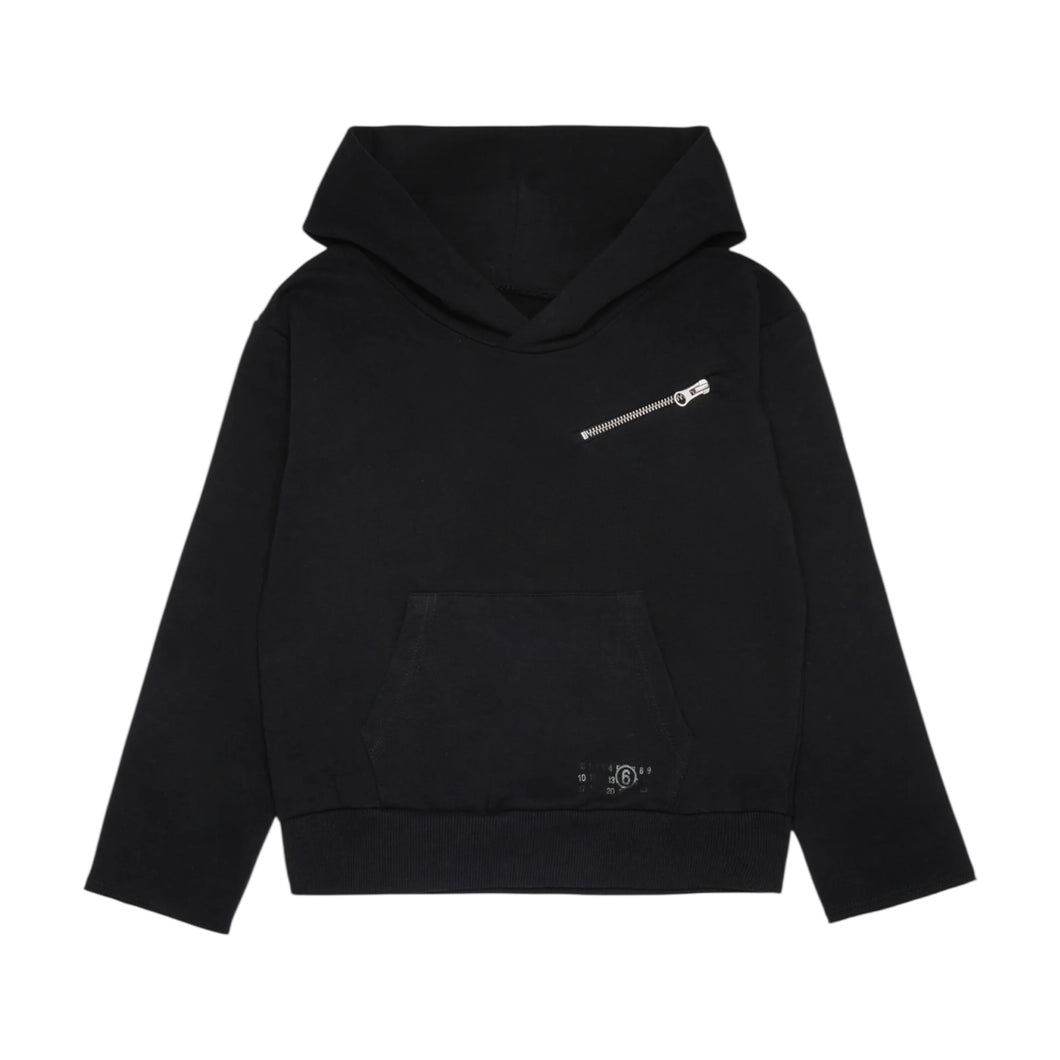 Felpa con cappuccio e taschino zip